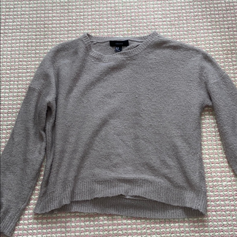 Open back/slightly cropped F21 sweater